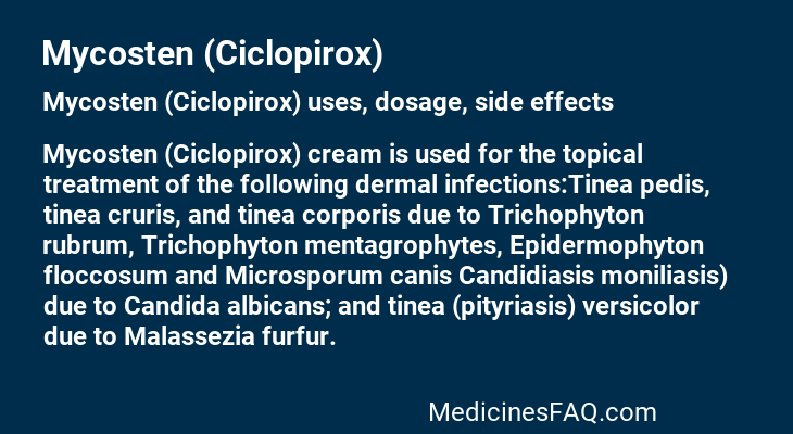 Mycosten (Ciclopirox)