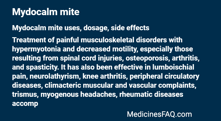 Mydocalm mite