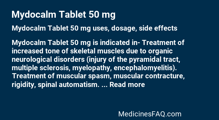 Mydocalm Tablet 50 mg