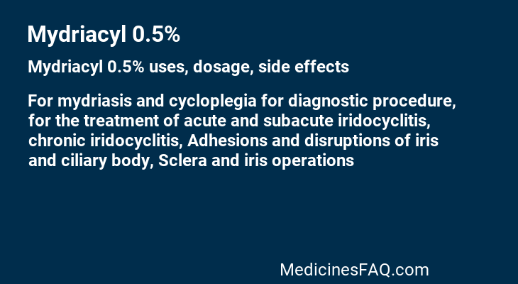 Mydriacyl 0.5%