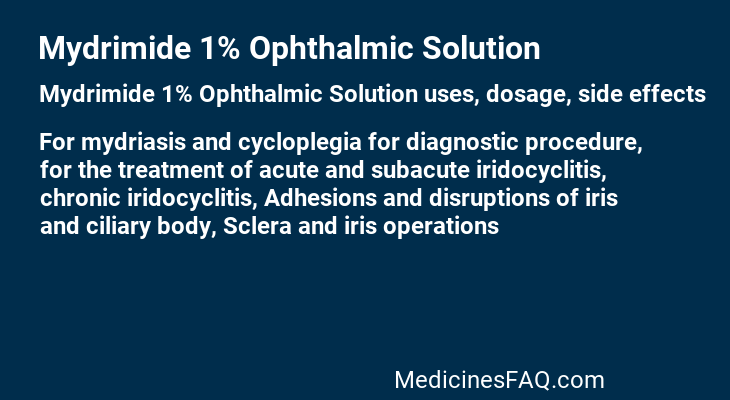 Mydrimide 1% Ophthalmic Solution