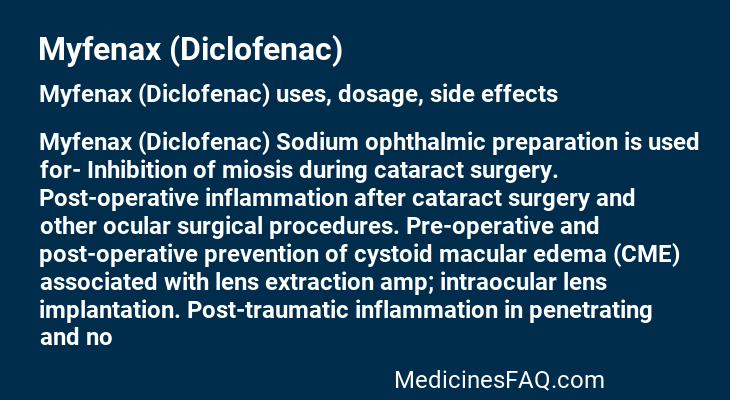 Myfenax (Diclofenac)