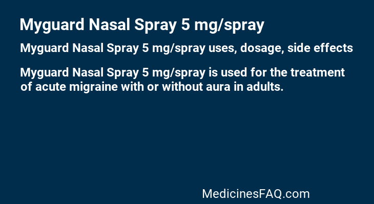 Myguard Nasal Spray 5 mg/spray
