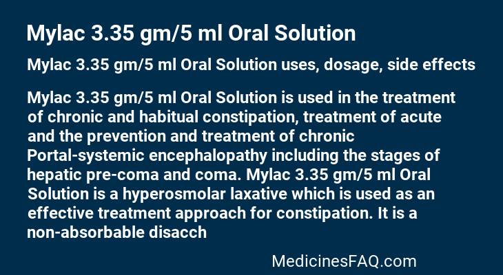 Mylac 3.35 gm/5 ml Oral Solution