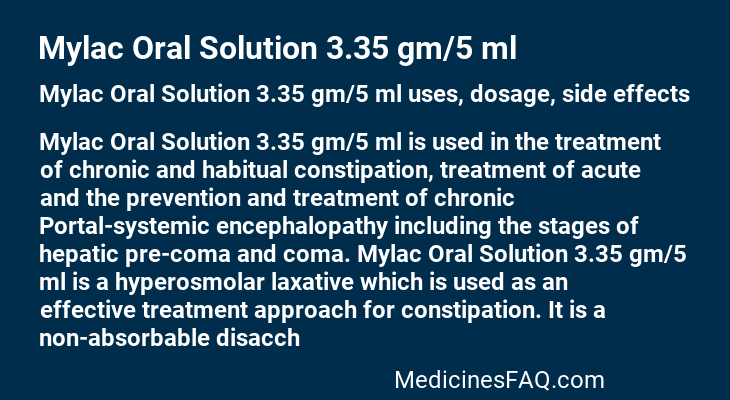 Mylac Oral Solution 3.35 gm/5 ml