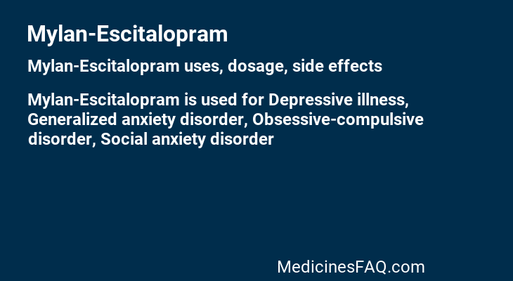 Mylan-Escitalopram