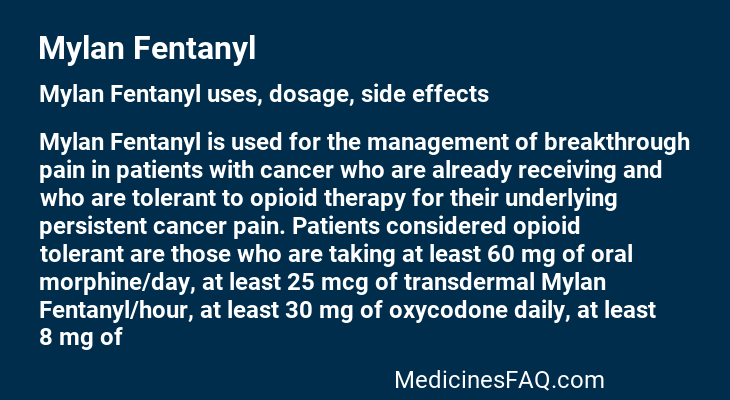 Mylan Fentanyl