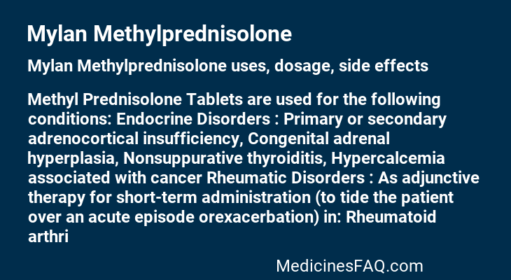 Mylan Methylprednisolone