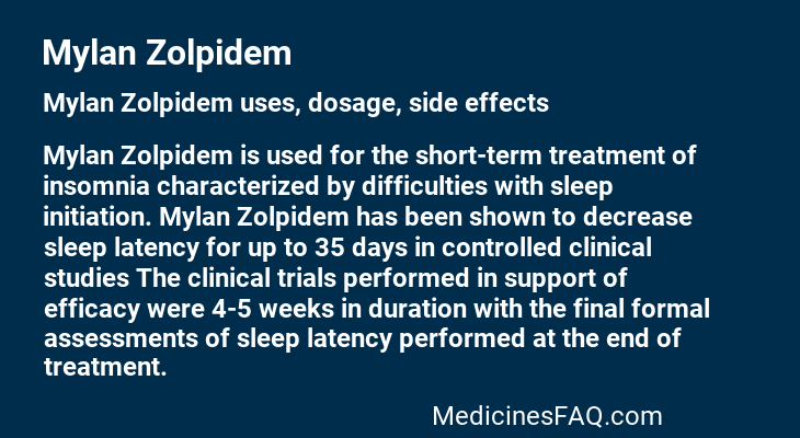 Mylan Zolpidem