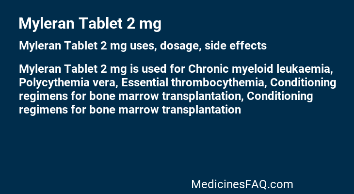 Myleran Tablet 2 mg