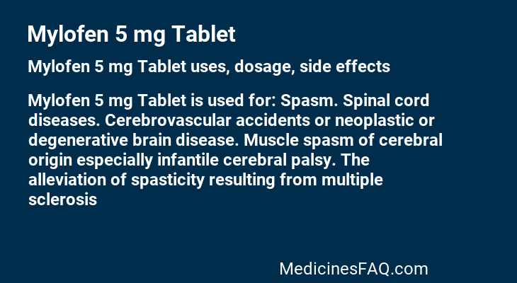 Mylofen 5 mg Tablet