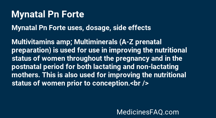 Mynatal Pn Forte
