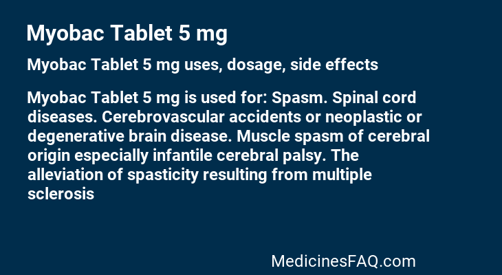 Myobac Tablet 5 mg