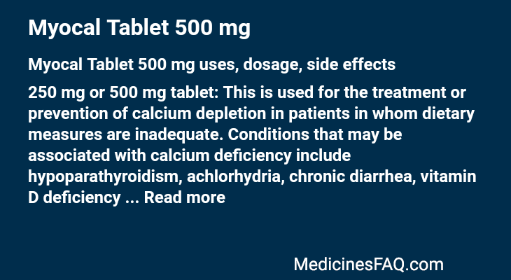 Myocal Tablet 500 mg