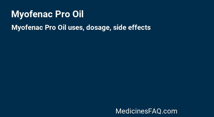 Myofenac Pro Oil