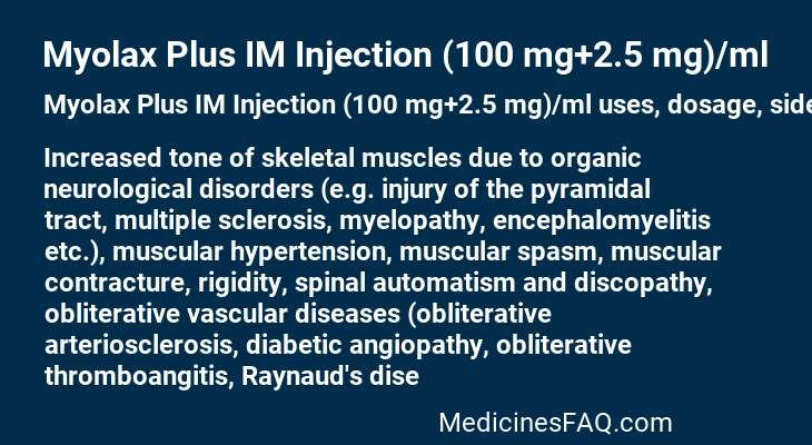 Myolax Plus IM Injection (100 mg+2.5 mg)/ml