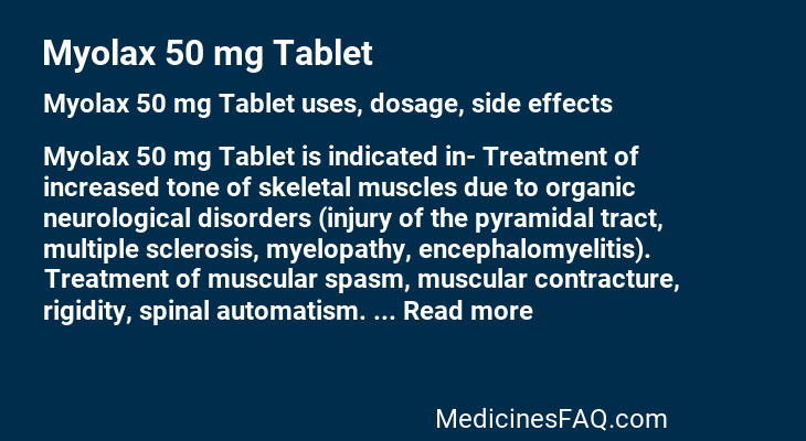 Myolax 50 mg Tablet