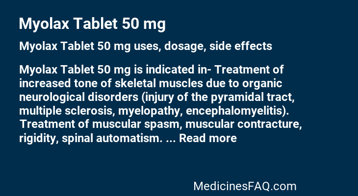 Myolax Tablet 50 mg