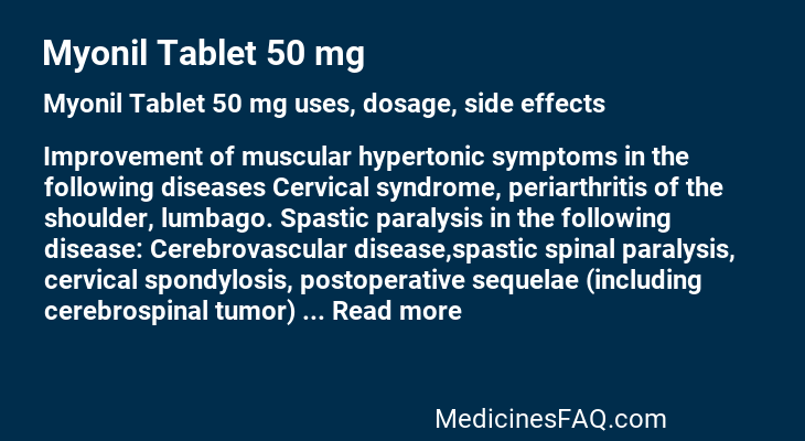 Myonil Tablet 50 mg