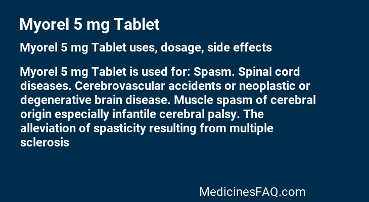 Myorel 5 mg Tablet