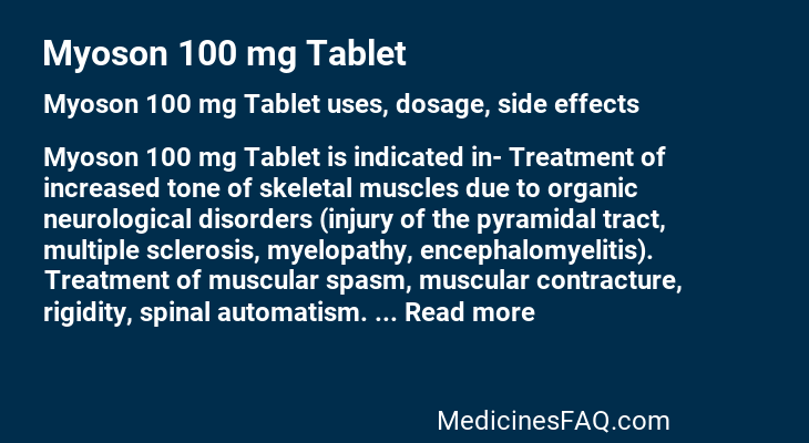 Myoson 100 mg Tablet