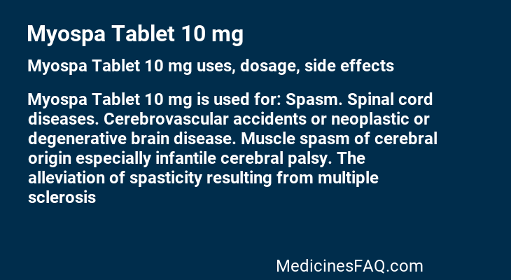 Myospa Tablet 10 mg