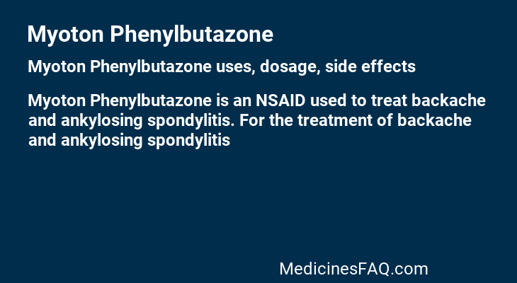 Myoton Phenylbutazone