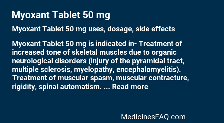 Myoxant Tablet 50 mg