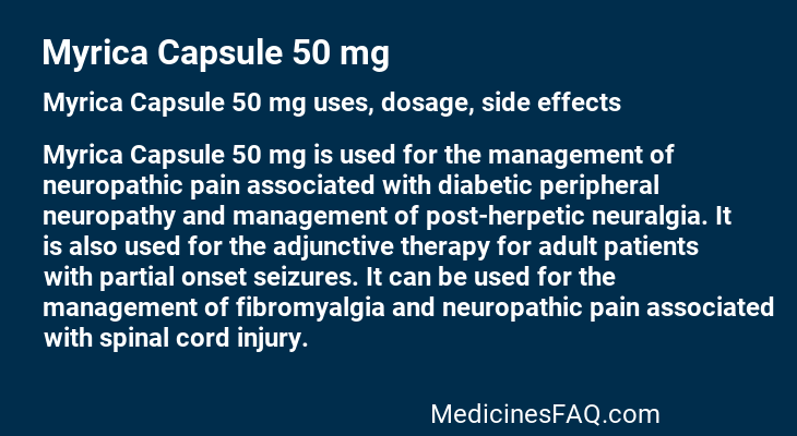 Myrica Capsule 50 mg