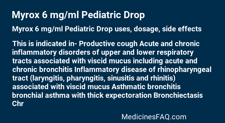 Myrox 6 mg/ml Pediatric Drop