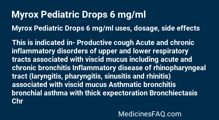Myrox Pediatric Drops 6 mg/ml