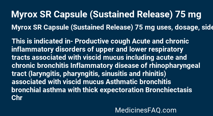 Myrox SR Capsule (Sustained Release) 75 mg