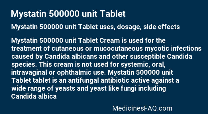 Mystatin 500000 unit Tablet