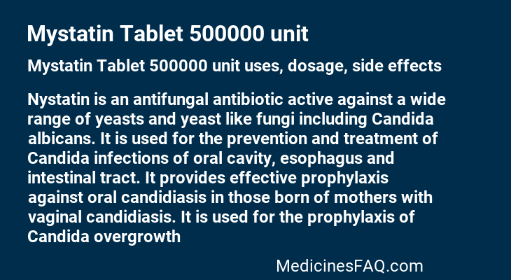 Mystatin Tablet 500000 unit