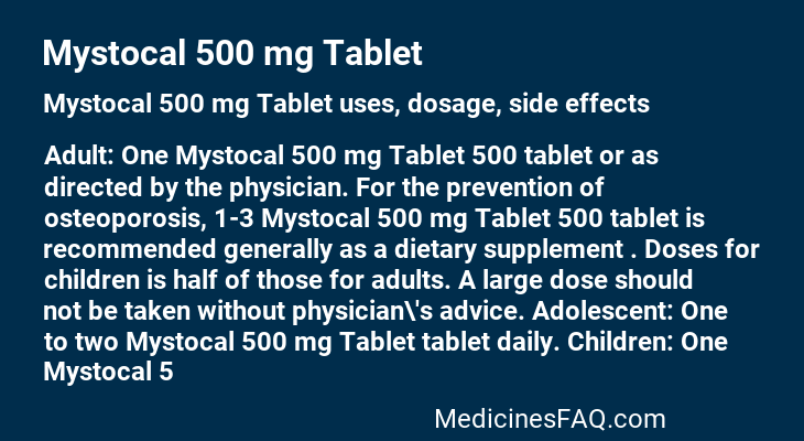 Mystocal 500 mg Tablet