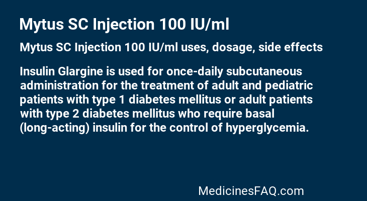 Mytus SC Injection 100 IU/ml