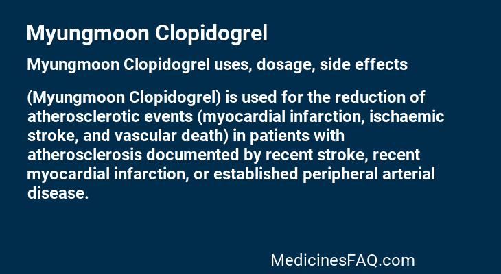 Myungmoon Clopidogrel