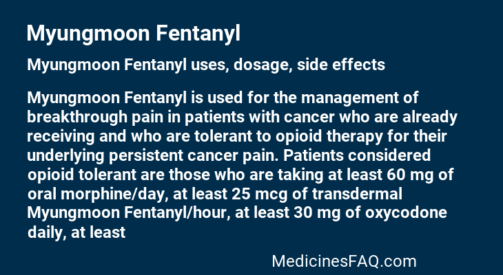 Myungmoon Fentanyl