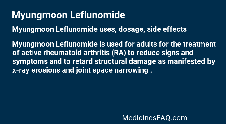 Myungmoon Leflunomide