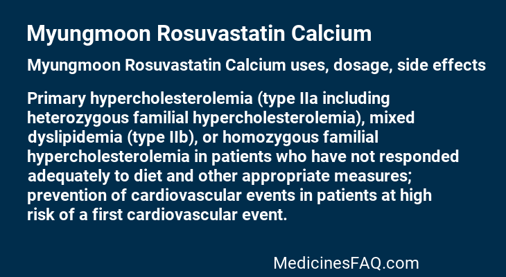 Myungmoon Rosuvastatin Calcium