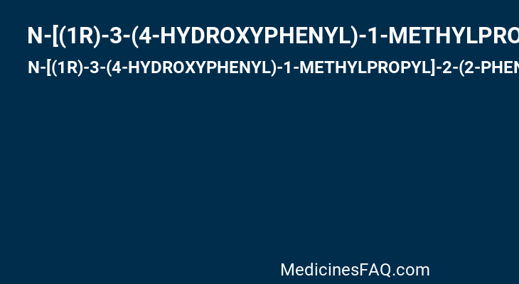 N-[(1R)-3-(4-HYDROXYPHENYL)-1-METHYLPROPYL]-2-(2-PHENYL-1H-INDOL-3-YL)ACETAMIDE