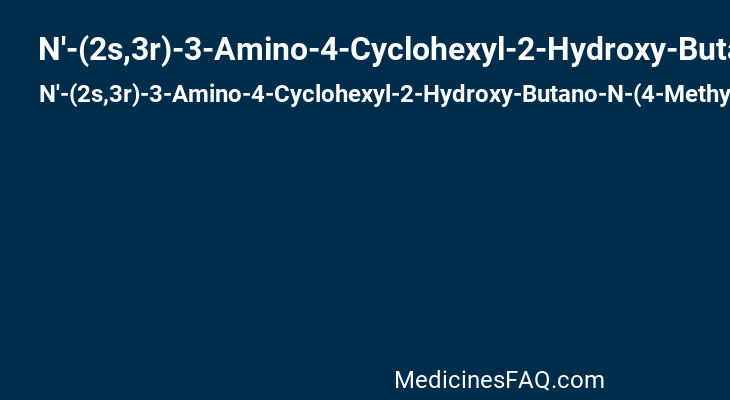 N'-(2s,3r)-3-Amino-4-Cyclohexyl-2-Hydroxy-Butano-N-(4-Methylphenyl)Hydrazide