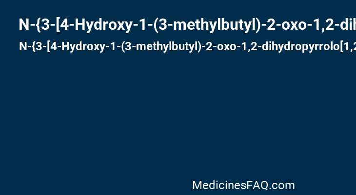 N-{3-[4-Hydroxy-1-(3-methylbutyl)-2-oxo-1,2-dihydropyrrolo[1,2-b]pyridazin-3-yl]-1,1-dioxido-2H-1,2,4-benzothiadiazin-7-yl}methanesulfonamide