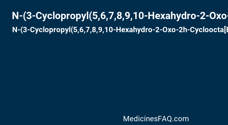 N-(3-Cyclopropyl(5,6,7,8,9,10-Hexahydro-2-Oxo-2h-Cycloocta[B]Pyran-3-Yl)Methyl)Phenylbenzensulfonamide