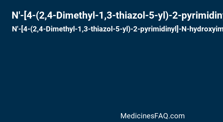 N'-[4-(2,4-Dimethyl-1,3-thiazol-5-yl)-2-pyrimidinyl]-N-hydroxyimidoformamide