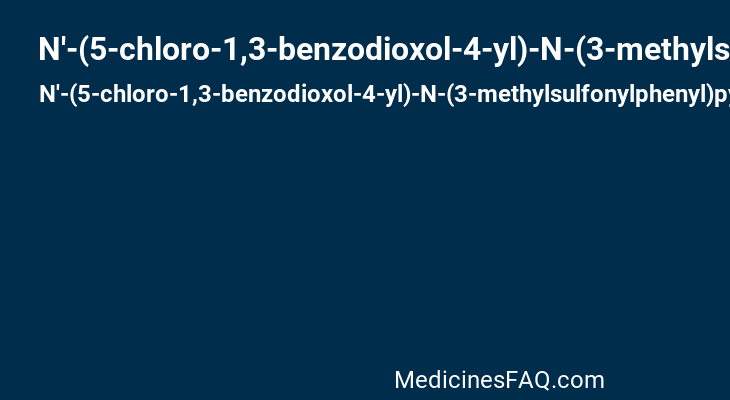 N'-(5-chloro-1,3-benzodioxol-4-yl)-N-(3-methylsulfonylphenyl)pyrimidine-2,4-diamine
