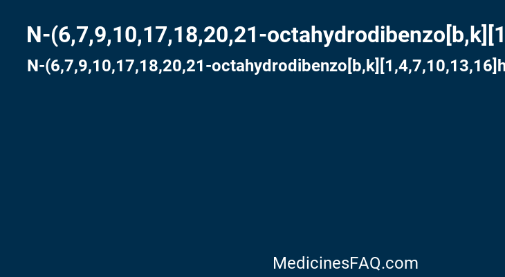 N-(6,7,9,10,17,18,20,21-octahydrodibenzo[b,k][1,4,7,10,13,16]hexaoxacyclooctadecin-2-yl)acetamide