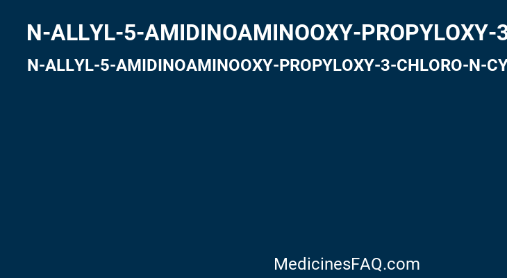 N-ALLYL-5-AMIDINOAMINOOXY-PROPYLOXY-3-CHLORO-N-CYCLOPENTYLBENZAMIDE