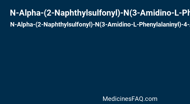 N-Alpha-(2-Naphthylsulfonyl)-N(3-Amidino-L-Phenylalaninyl)-4-Acetyl-Piperazine