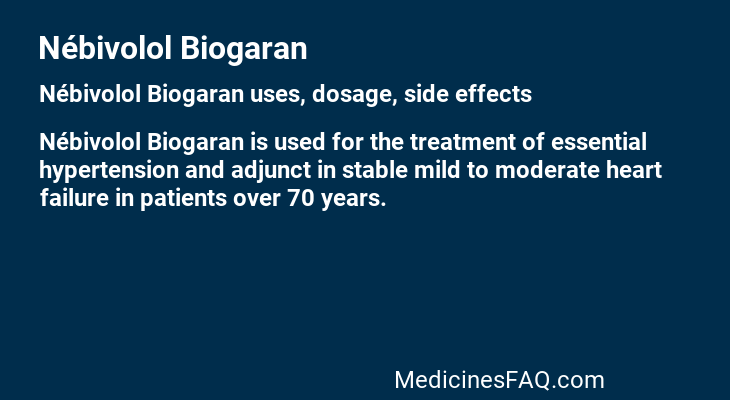 Nébivolol Biogaran